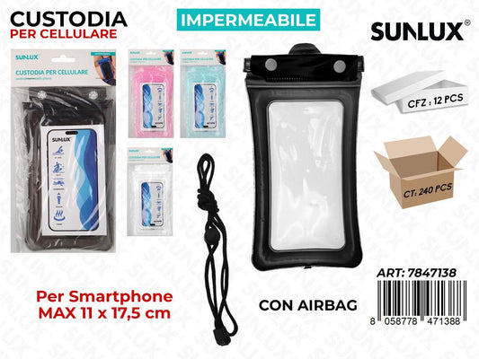 Sunlux Custodia Cellulare Imperm. c/ Airbag 11*17.5CM