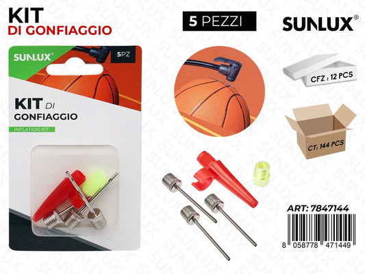 Sunlux Kit per Gonfiaggio 5PCS Ass.