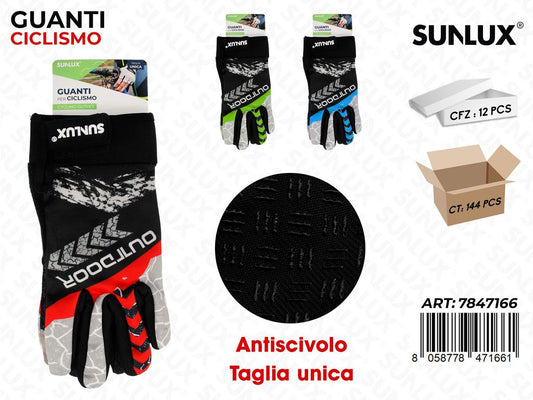 GUANTI CICLISMO ANTISC. ASS TG. U / PZ DA 12**