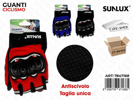 Sunlux Guanti Ciclismo Antisc. Ass Tg. U / Pz da 12