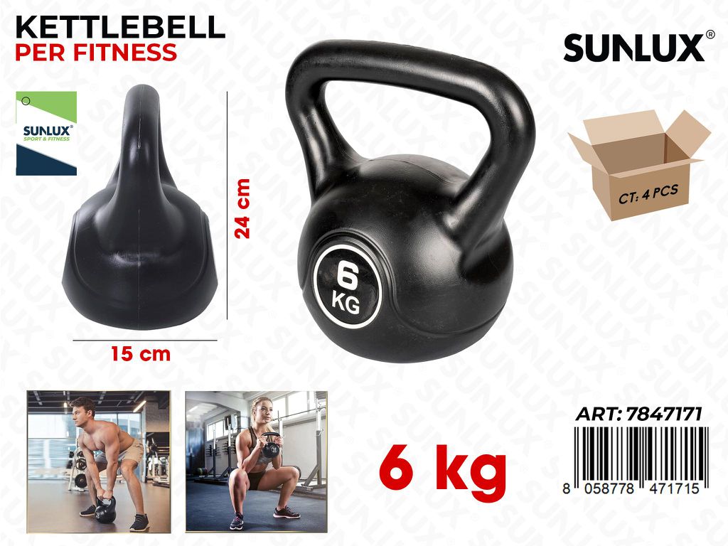Sunlux Kettlebell Fitness 6KG 15*24CM