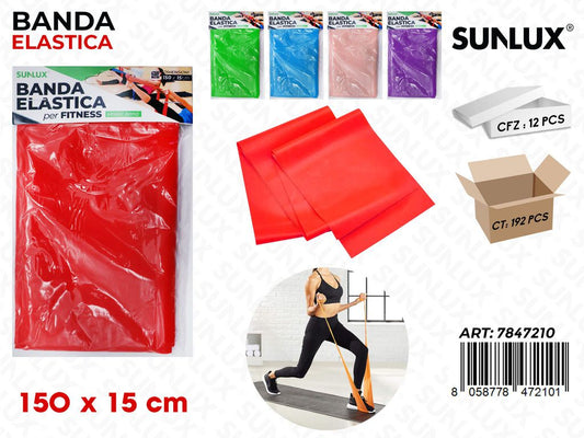 Sunlux Banda Elastica Fitness Col.ass. 150*15CM