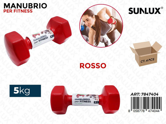 Sunlux Manubrio Fitness 5KG Rosso