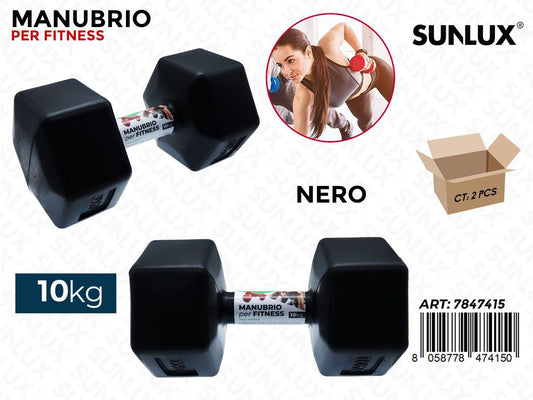 Sunlux Manubrio Fitness 10KG Nero