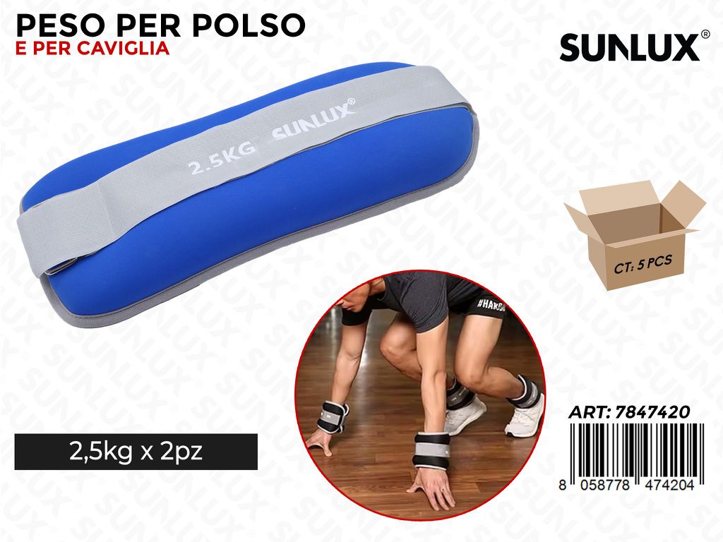 Sunlux Peso Polso-caviglia 2PCS 2.5KG