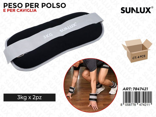 Sunlux Peso Polso-caviglia 2PCS 3KG