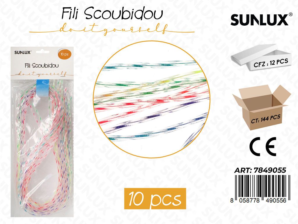 Filo Scoubidou Ass. Pvc 10PCS