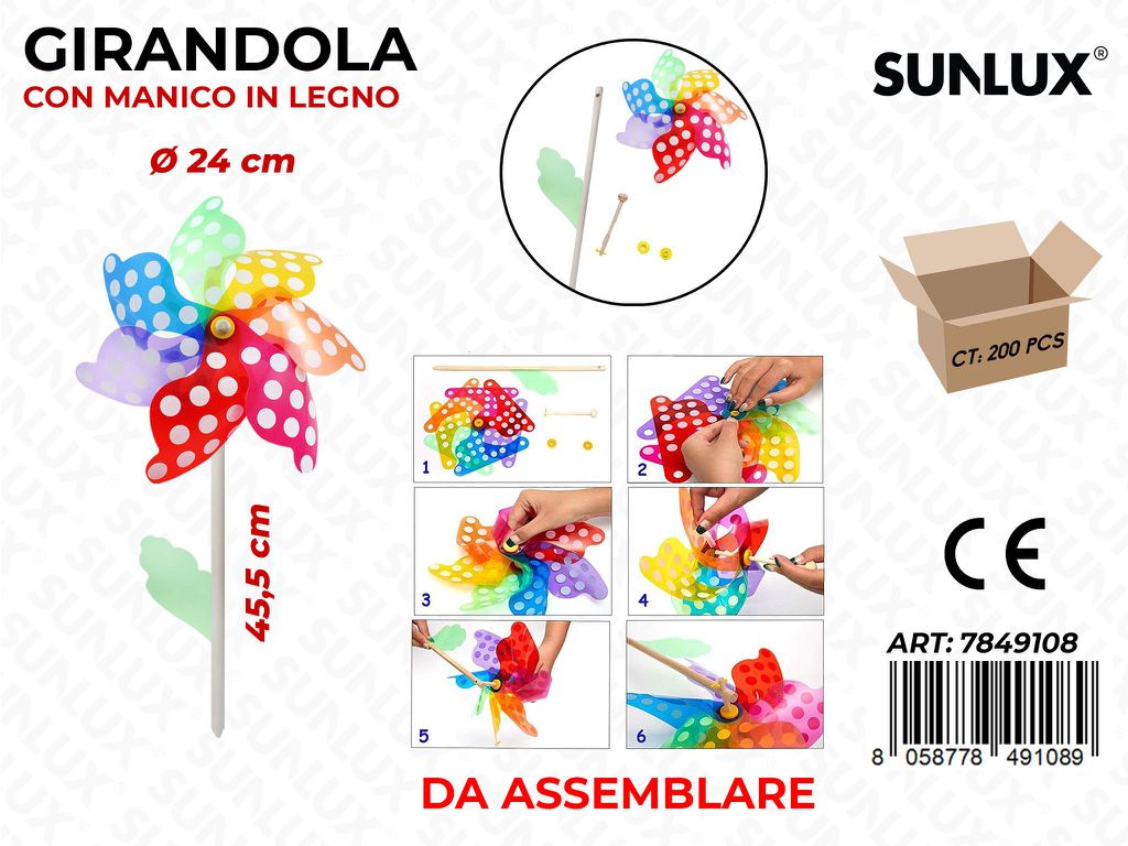 Girandola Multicolor Pois D.24*45.5CM