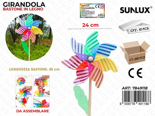 Sunlux Girandola Multicolor Righe 24*45CM