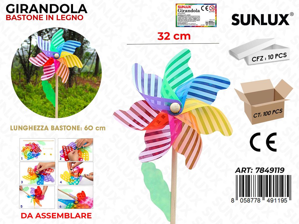 Sunlux Girandola Multicolor Righe 32*60CM