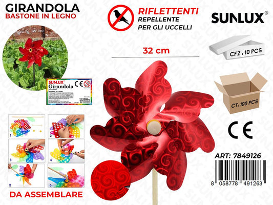 Sunlux Girandola Riflettente per Uccelli 32CM