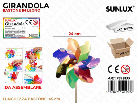 Sunlux Girandola c/Bastone 24*45CM