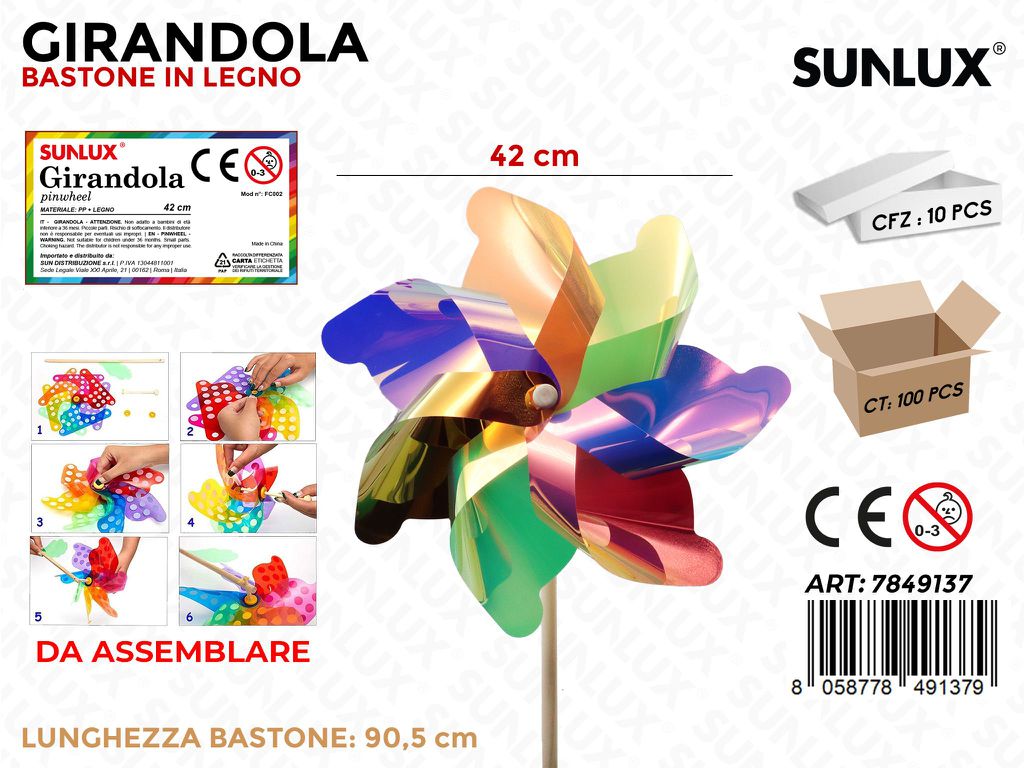 Sunlux Girandola c/Bastone 42*90.5CM
