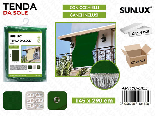 Sunlux Tenda da Sole Ve. c/Ganci 145*290CM