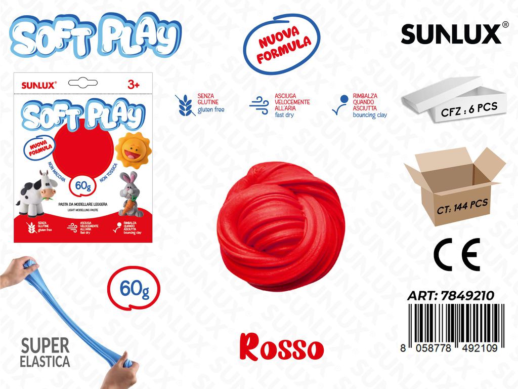 Sunlux Pasta Model. Soft Rosso 60GR