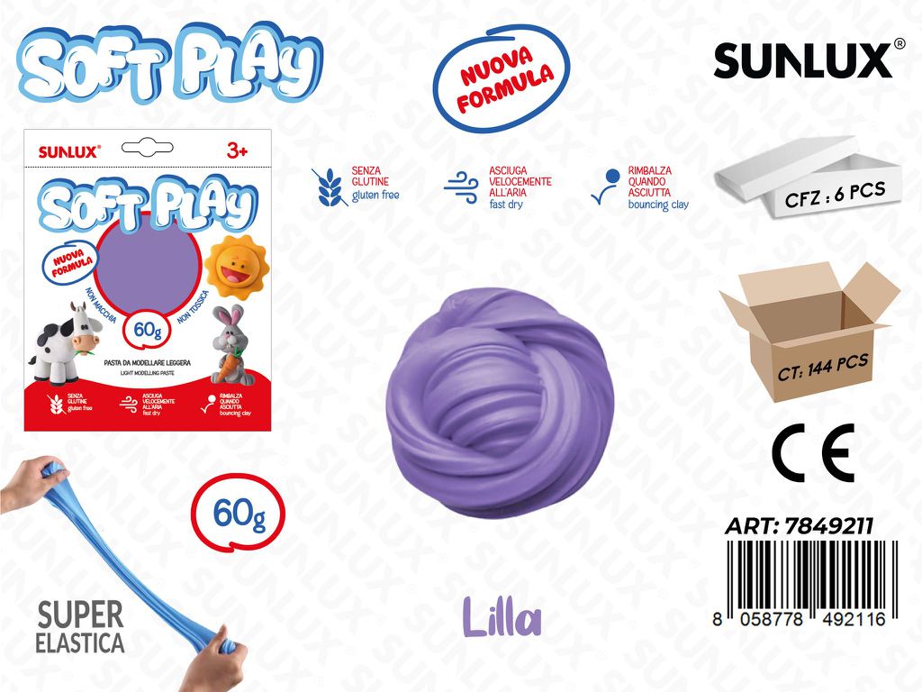 Sunlux Pasta Model. Soft Lilla 60GR