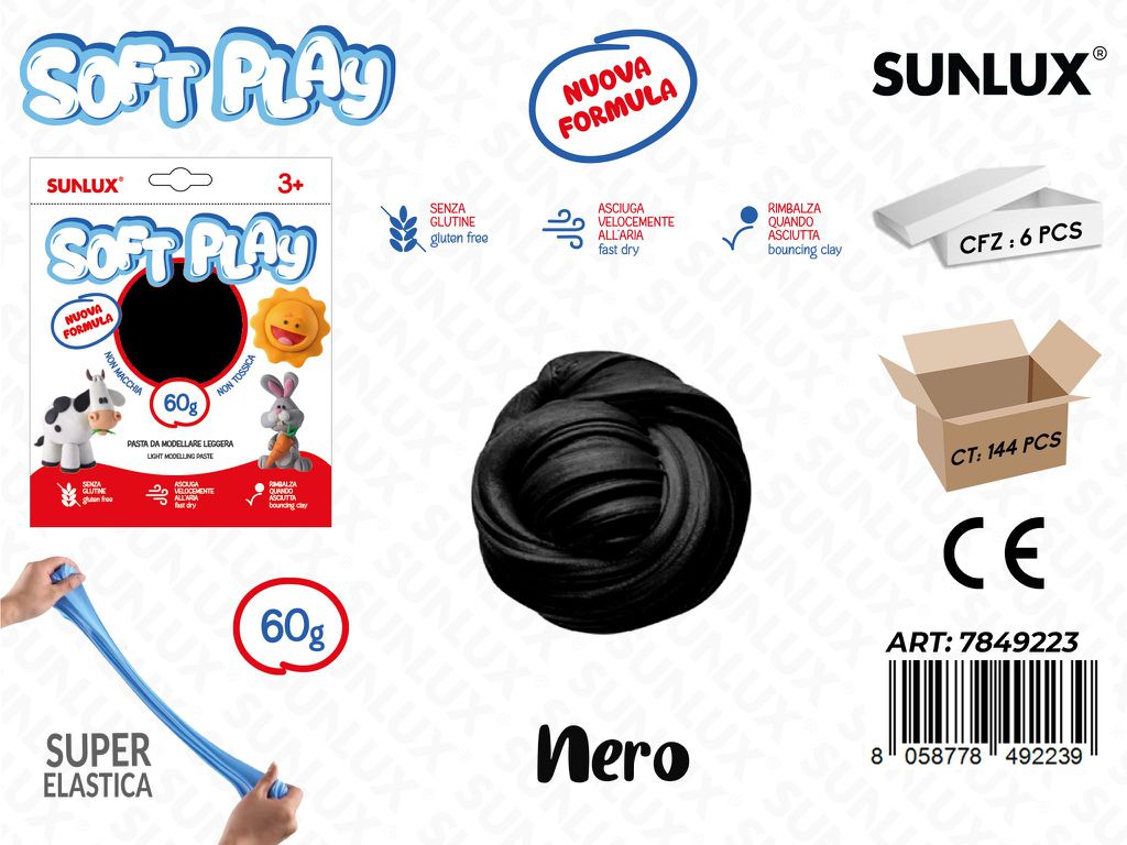 Sunlux Pasta Model. Soft Nero 60GR