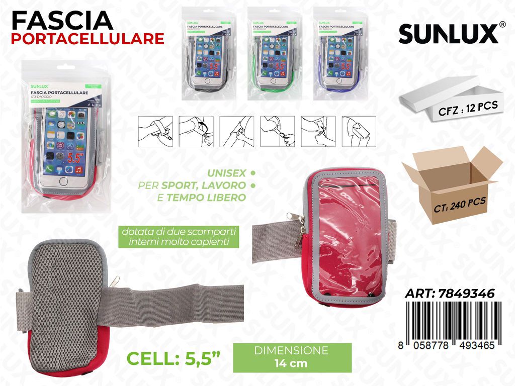 Sunlux Fascia Portacellulare Ass. 14CM