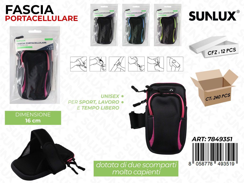 Sunlux Fascia Portacellulare Ass. 16CM