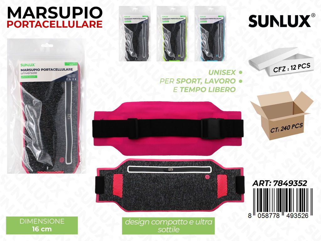 MARSUPIO PORTACELLULARE ASS. 16CM /PZ DA 12**