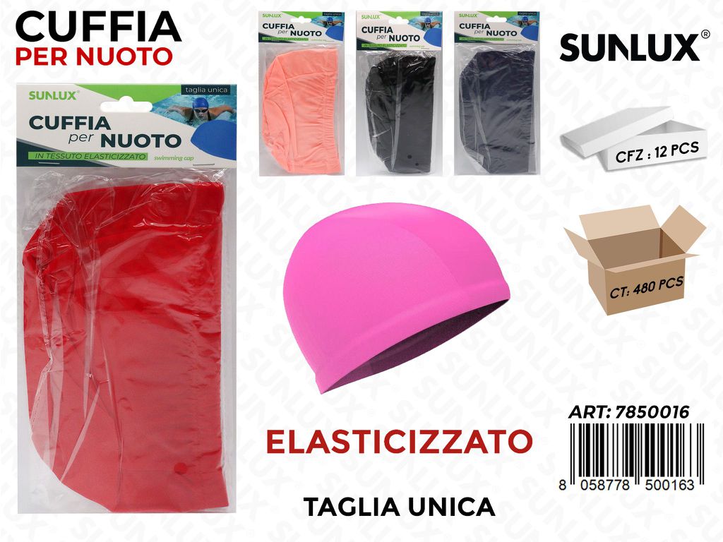Cuffia per Nuoto in Tessuto Elast. Ass.