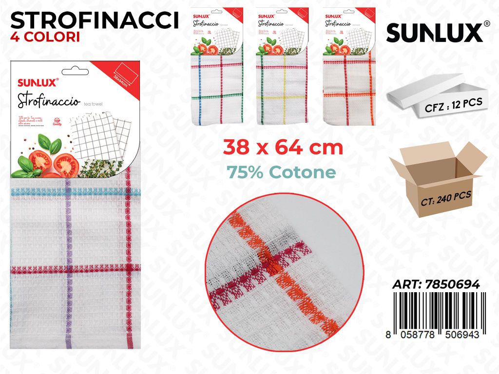 Sunlux Strofinaccio 38*64CM Col. Ass.