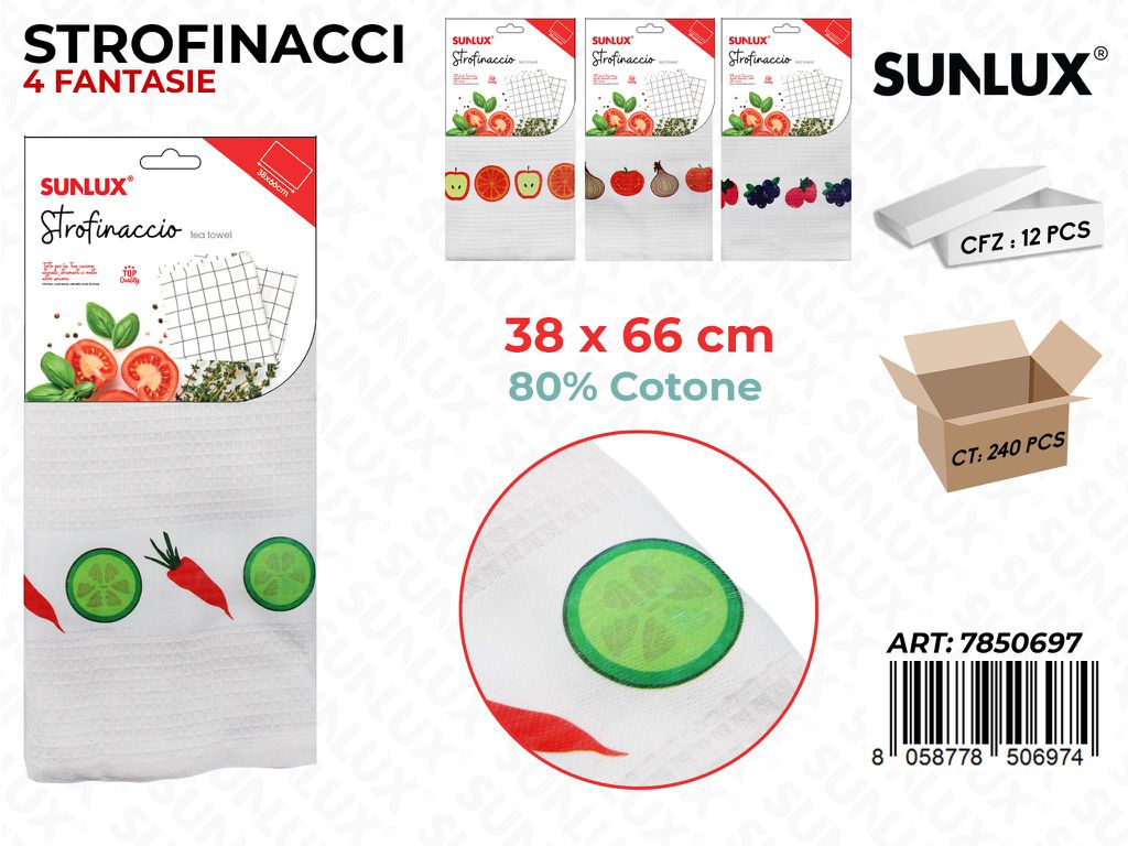Sunlux Strofinaccio 38*66CM Fant. Ass.