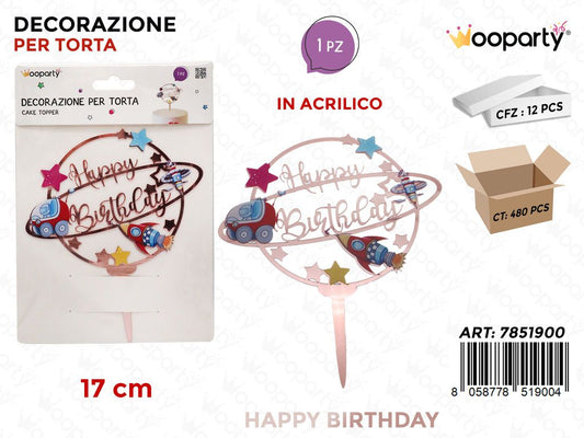 DEC. PER TORTA H. BIRTHDAY 17CM