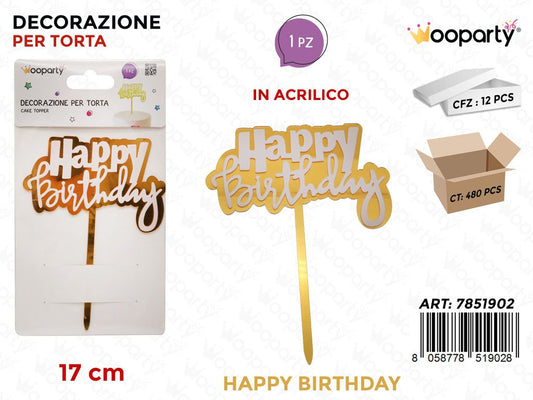 DEC. PER TORTA H. BIRTHDAY 17CM