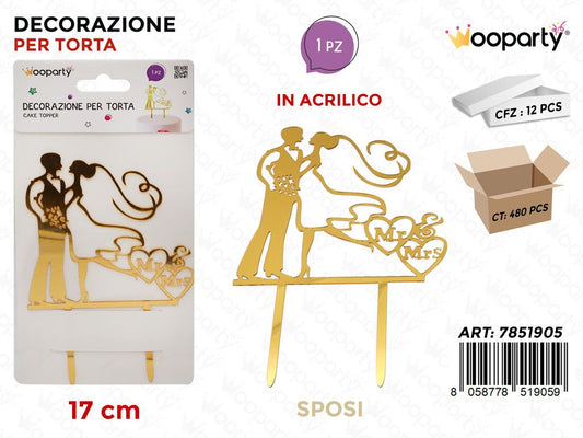 DEC. PER TORTA SPOSI 17CM