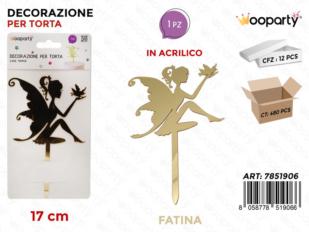 DEC. PER TORTA FATINA 17CM