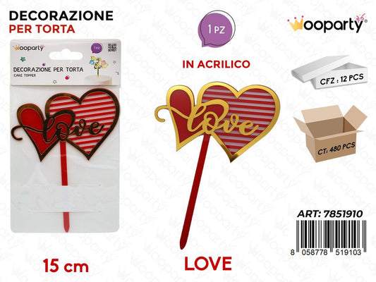 DEC. PER TORTA LOVE 15CM