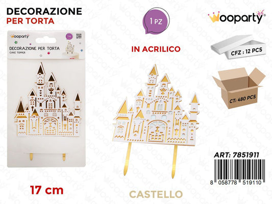DEC. PER TORTA CASTELLO 17CM