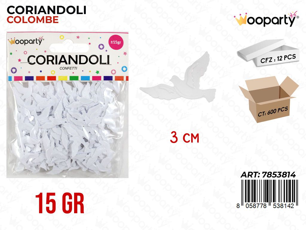 CORIANDOLI COLOMBA METAL ASS. 15GR /PZ DA 12**
