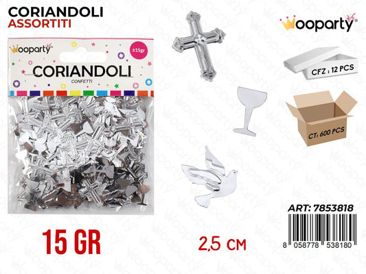 CORIANDOLI COMUNIONE METAL ASS. 15GR /PZ DA 12**