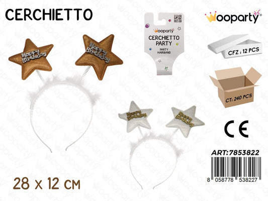 CERCHIETTO H. BIRTHDAY 28*12CM /PZ DA 12**