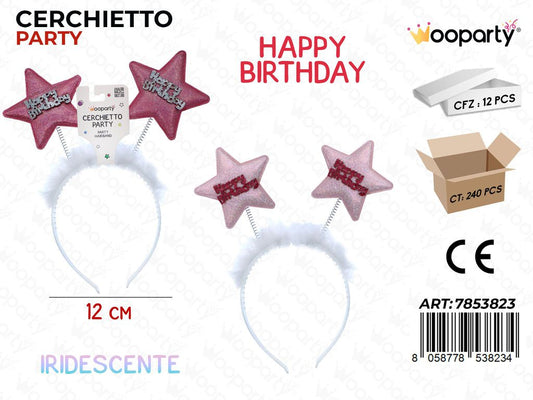 CERCHIETTO H. BIRTHDAY IRIDESC. 12CM