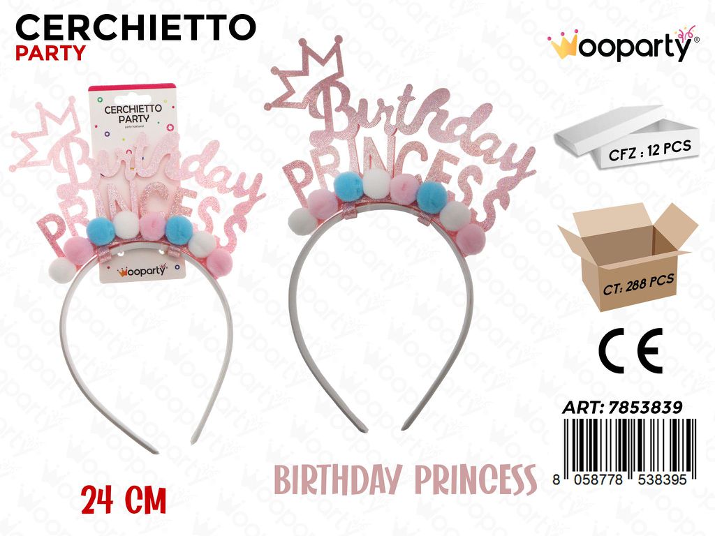 CERCHIETTO COMPL. PRINCESS 24CM /PZ DA 12**