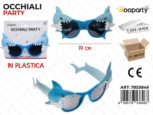 OCCHIALI PARTY SQUALO 19CM /PZ DA 12**