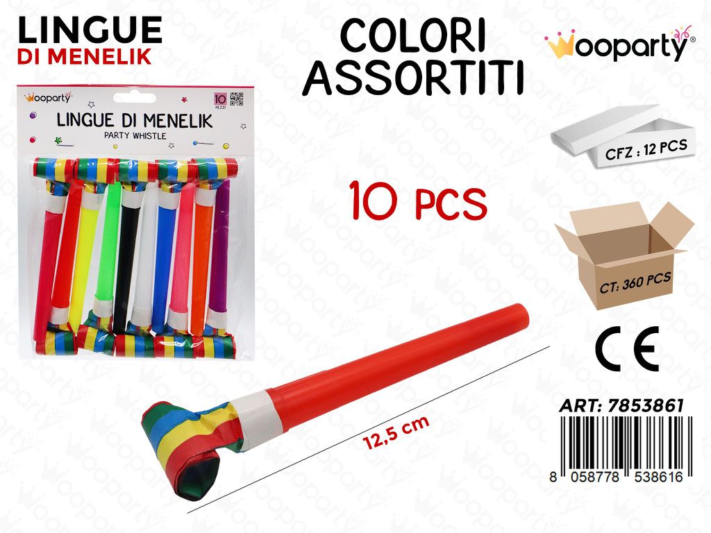 LINGUE DI MENELIK RIGHE 10PCS 12.5CM /PZ DA 12**