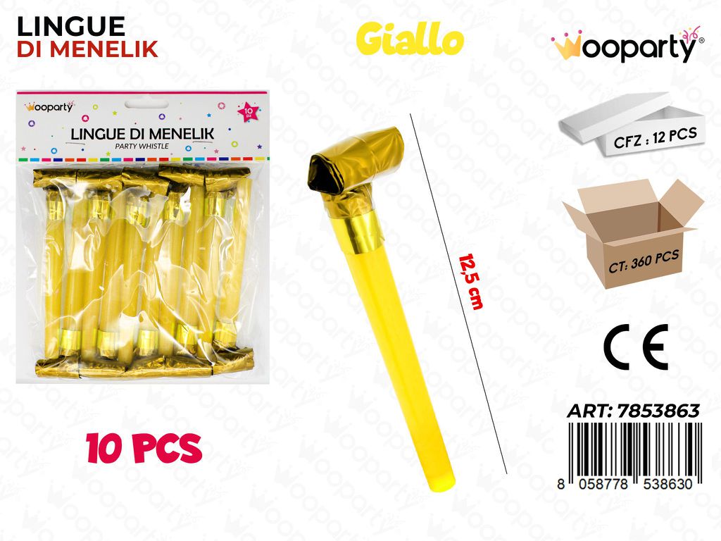 LINGUE DI MENELIK GIALLO 10PCS 12.5CM /PZ DA 12**