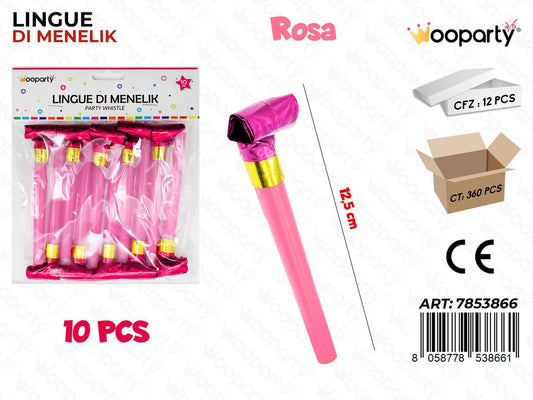 LINGUE DI MENELIK ROSA 10PCS 12.5CM /PZ DA 12**