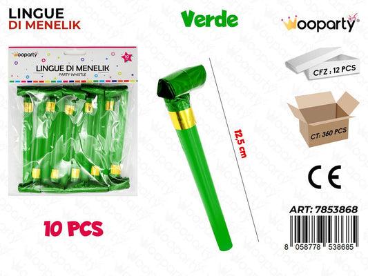 LINGUE DI MENELIK VERDE 10PCS 12.5CM /PZ DA 12**