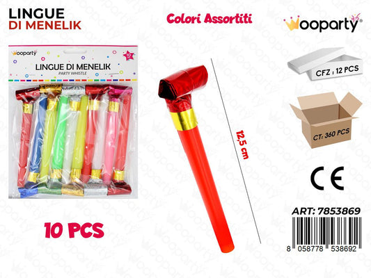 LINGUE DI MENELIK ASS. 10PCS 12.5CM /PZ DA 12**