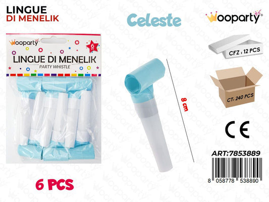 LINGUE DI MENELIK CEL. 6PCS 8CM /PZ DA 12**