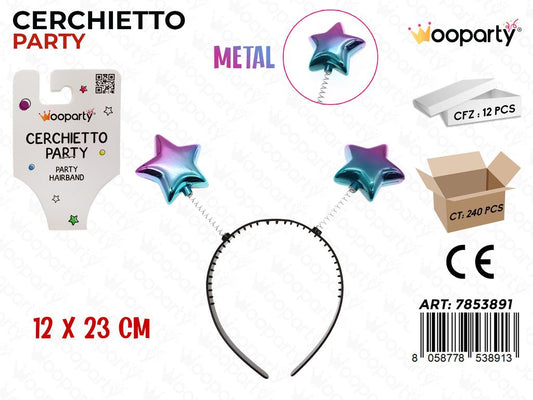 CERCHIETTO PARTY METAL 12*23CM /PZ DA 12**