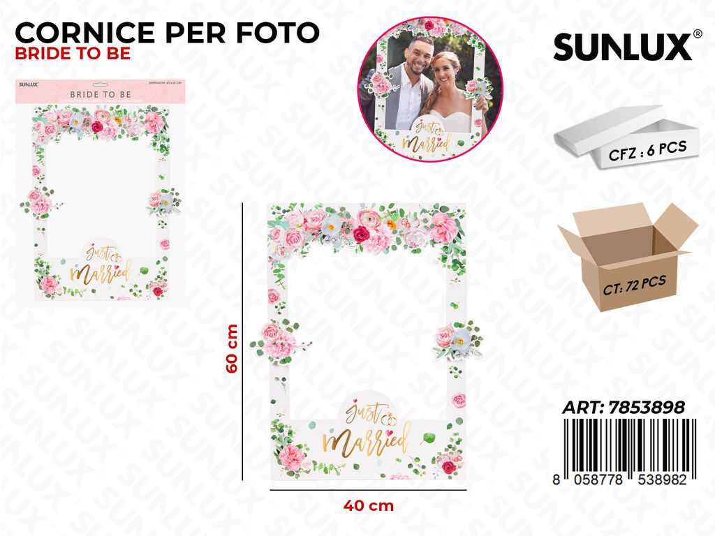 CORNICE PER FOTO BRIDE TO BE 40*60CM /PZ DA 6**