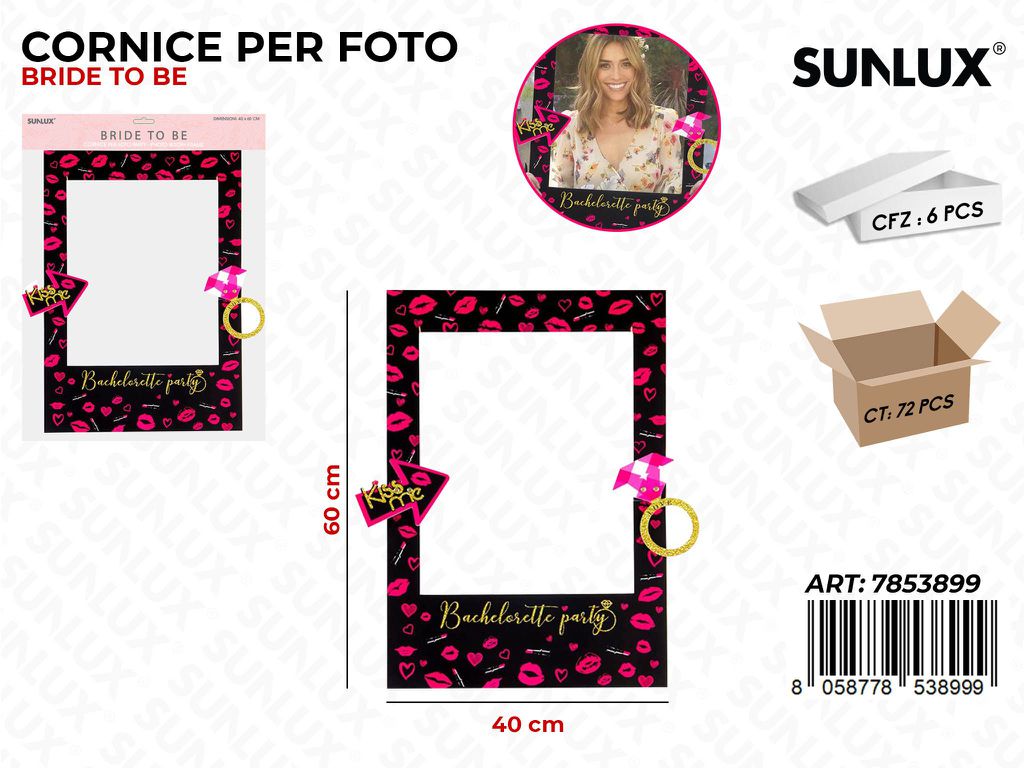 CORNICE PER FOTO BRIDE TO BE 40*60CM /PZ DA 6**