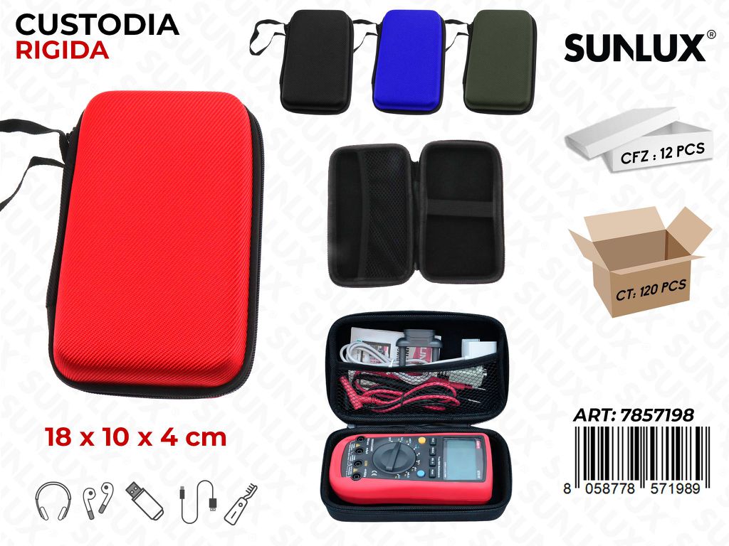 Sunlux Custodia Rigida Col.ass 18*10*4CM