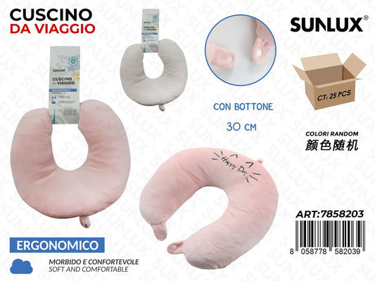 Sunlux Cuscino da Viaggio Soft Ass. 30CM